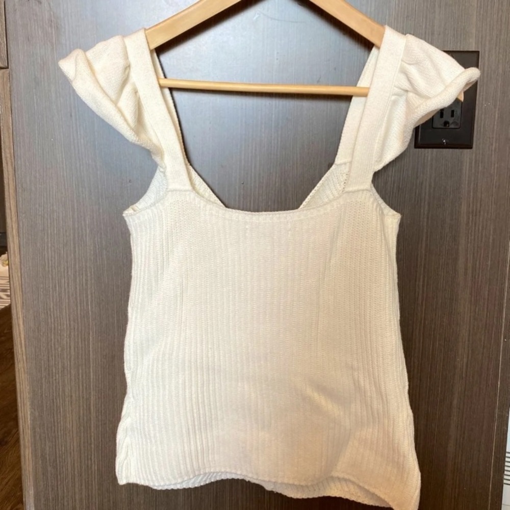 Sweetheart knit flutter tank - Picture 3 of 4